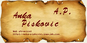 Anka Pisković vizit kartica